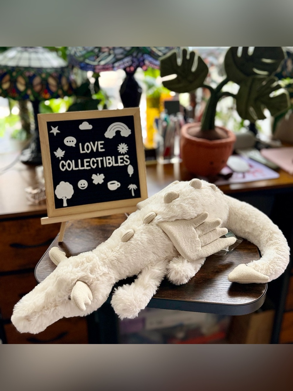 Authentic Jellycat Snow Dragon - Large